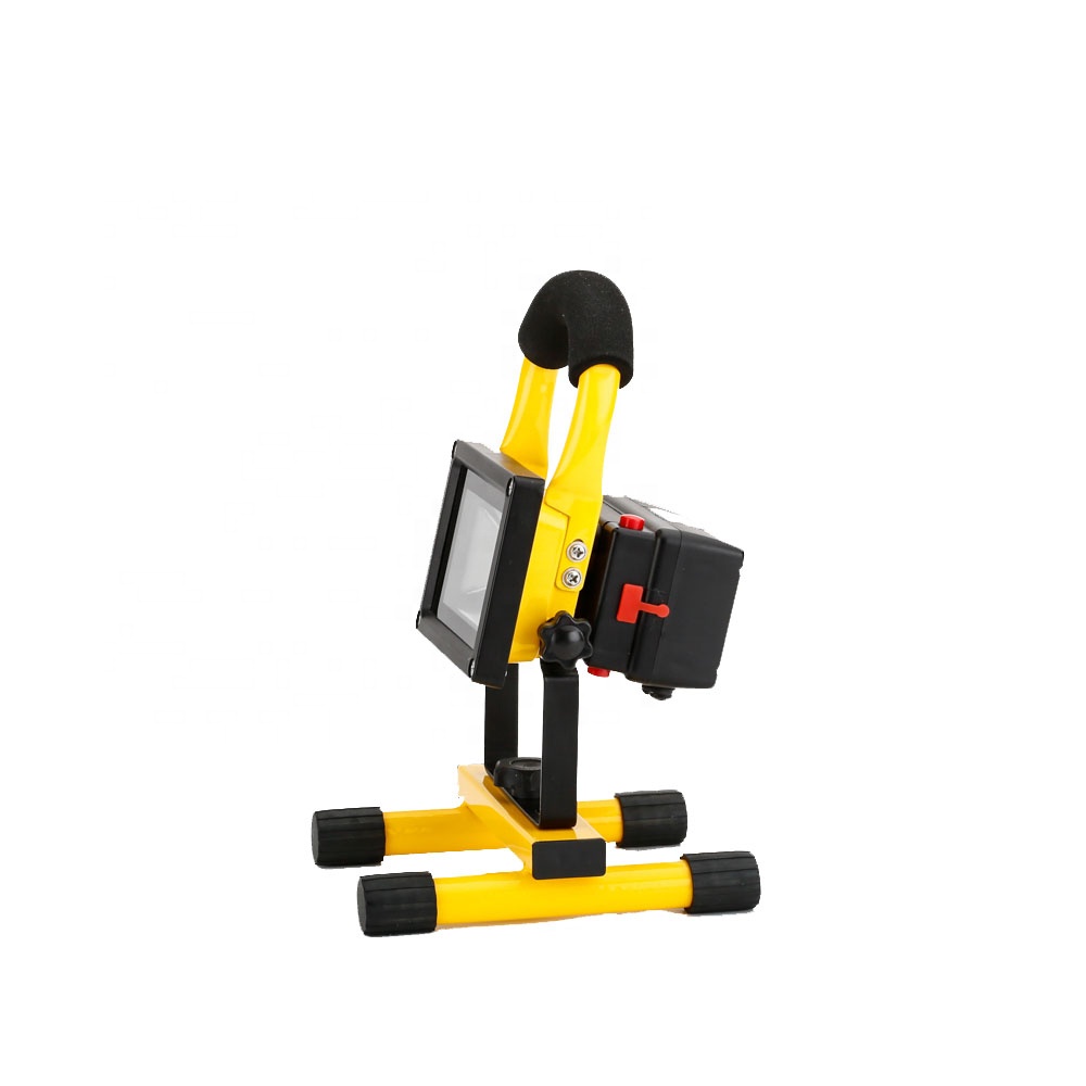 Hot Sale 10W Portable Cordless Dimmable Light Ip44 Waterproof Rechargeable Led Flood Work Light with Power Bank USB Charging Por