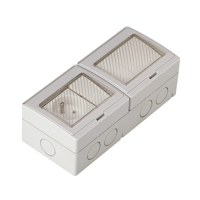 SAIPWELL IP65 16A Two Gang Waterproof Germany style socket