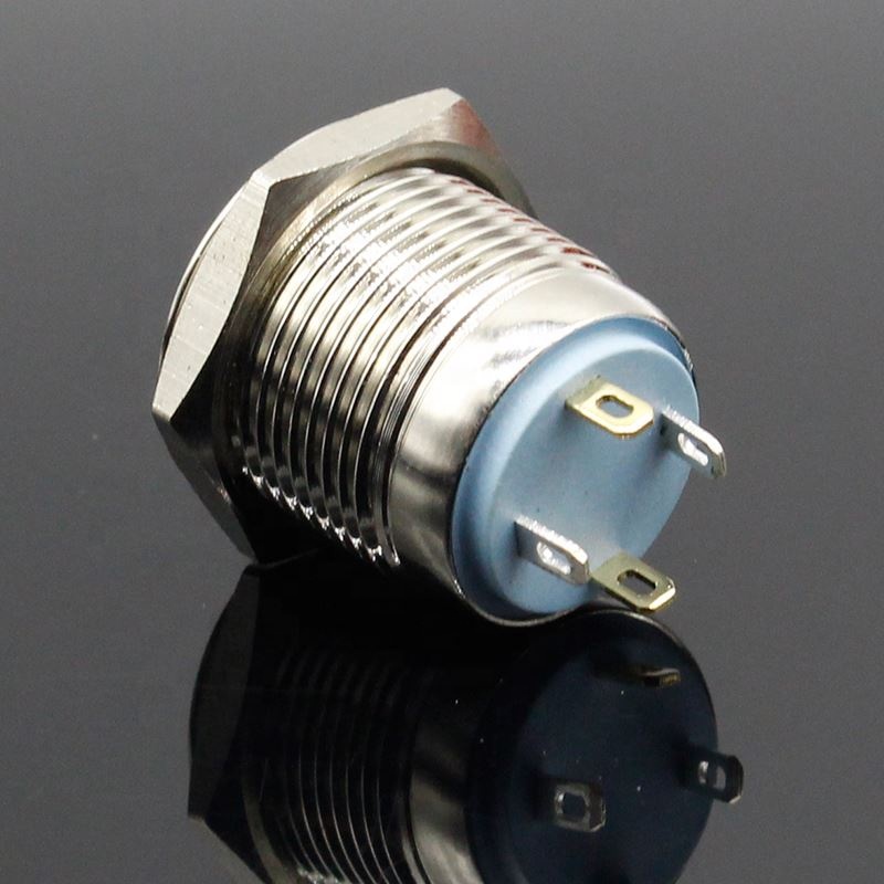 16MM with LED 3V 5V 12V 24V 220V Metal Button Switch Momentary push button auto reset waterproof illuminated