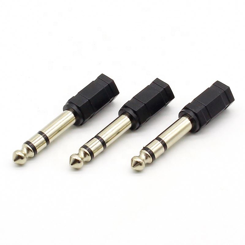 6.35 mono 6 corners AUDIO CONNECTOR&ADAPTER 6.35MM MONO PLUG TO 3.5 STEREO/MONO