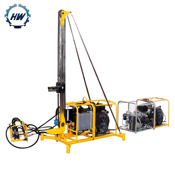 Borehole portable drilling rig machine