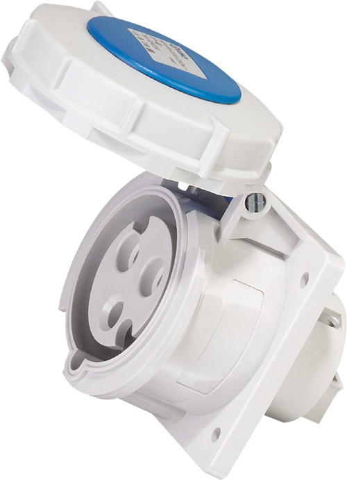 SAIPWELL Industrial 63amps ip67 Panel Mounted New Flange Size 2014 Hot Sale Multi Plug and Socket