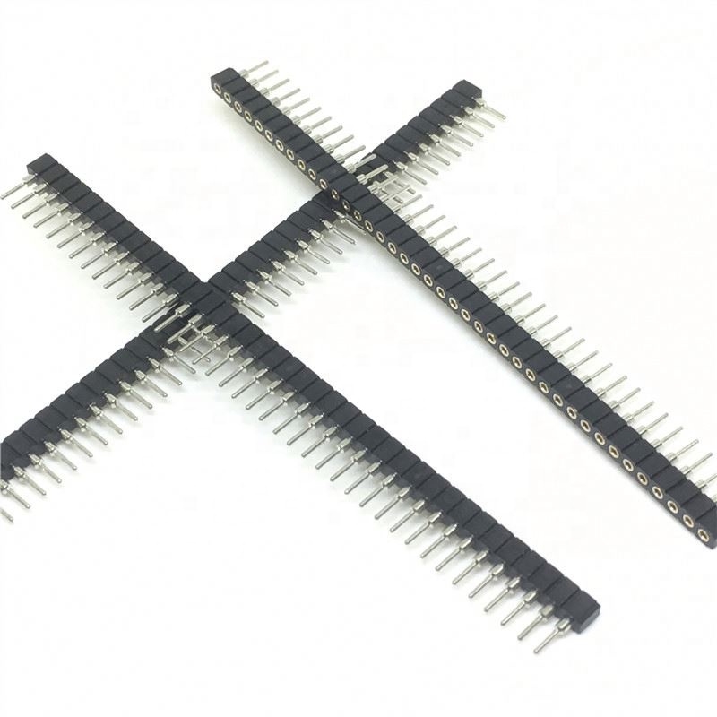 1x40P Single Row 40 Pin 2.0 mm Round Female Pin Header gold plated machined SIP 1x40 Pin IC Socket 3.0 Amps