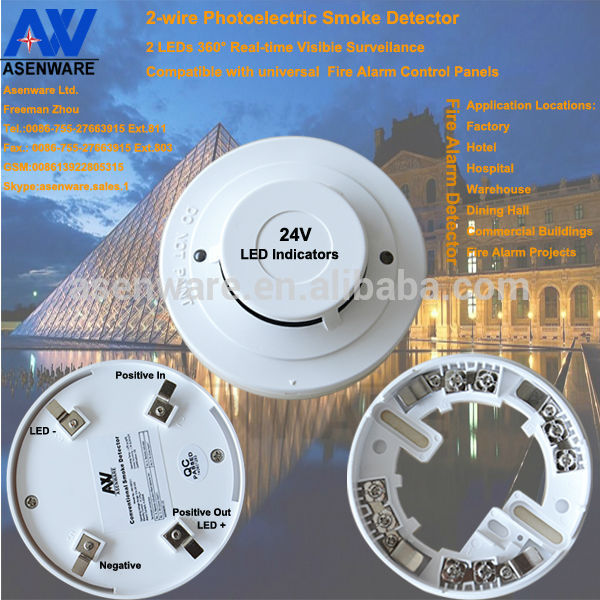 Compatible Currenty-type Optical Smoke Detector Working With Fire Panel