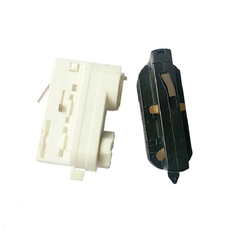 white black Four Track Line Plastic Lamp Connector joint 4 wire Track Lamp Base