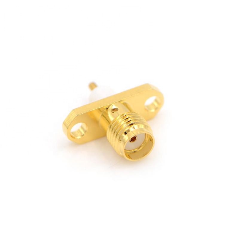SMA Female Panel Mount 2 Holes Flange Deck Solder RF Connector