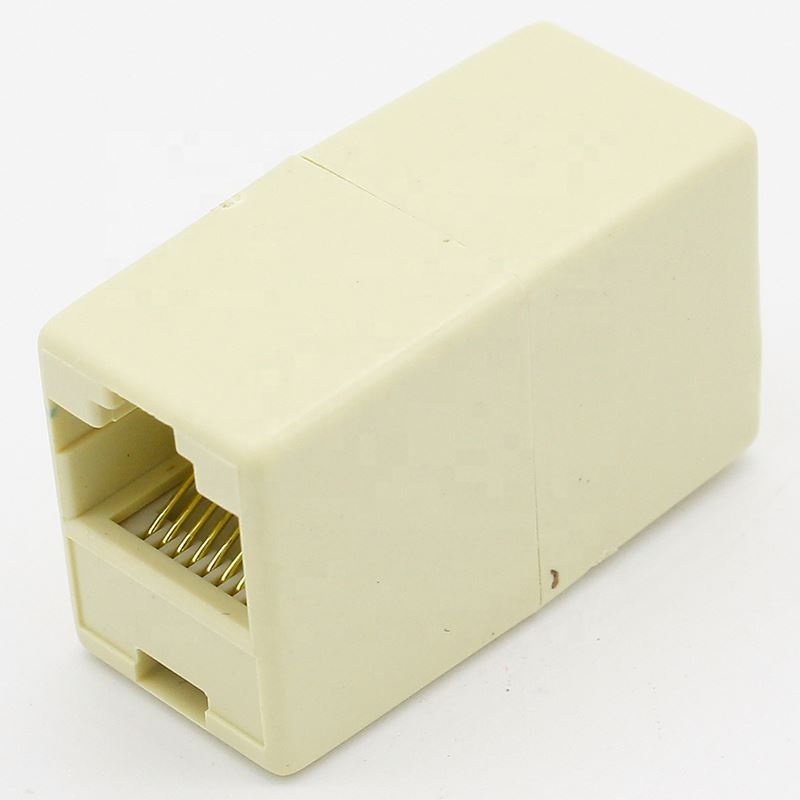 Hot RJ45 8P8C Double Ports Female Plug Telephone Connector