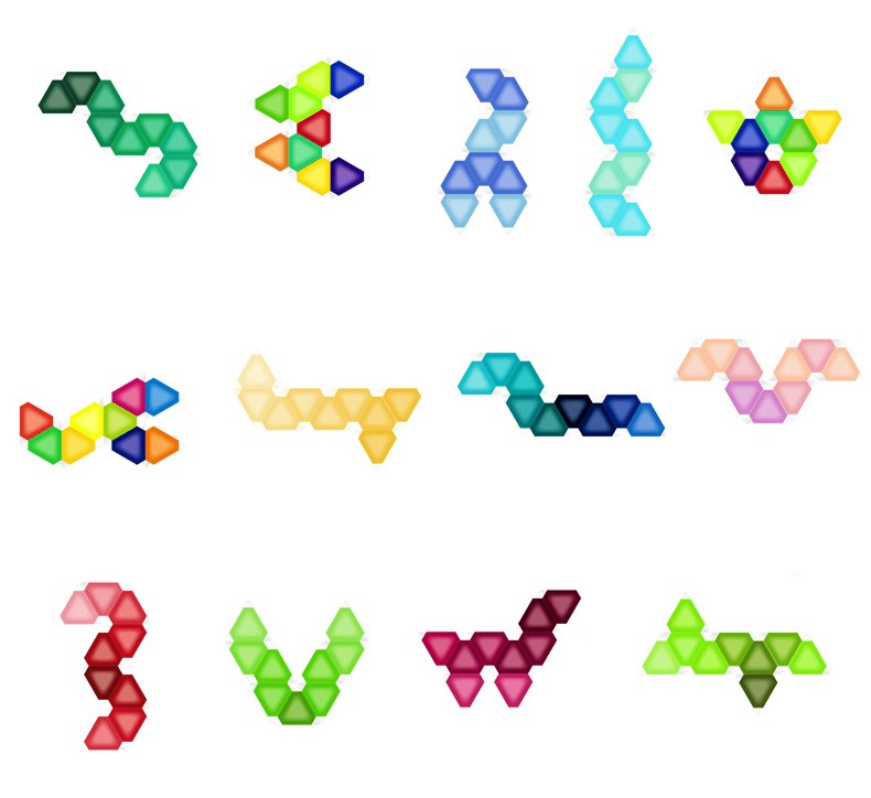 3pcs Super September Lowest Price RGB Night Lights Dimmable Triangle Panel Lights for Wall