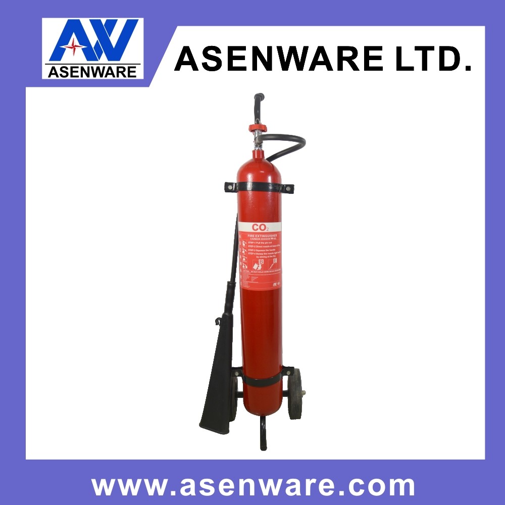 Portable hanging 50kg co2 trolley fire extinguishers