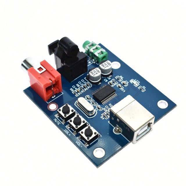PCM2704 USB DAC Power Fiber Optic Coaxial Analog output for Pi Windows 7