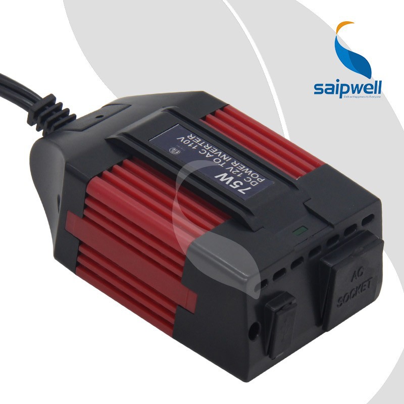 Factory Outlet New Product Saipwell DC to AC Car Power Converter 75W/100W/120W/150W/300W