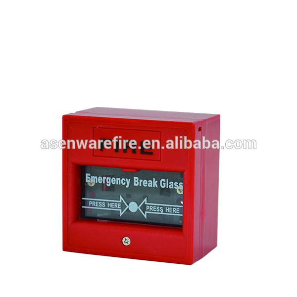 Fire alarm button Emergency Glass Break red color manual call point