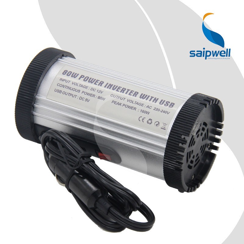 Hot Sale Saipwell 70W Car Power Inverter with USB (Be customized) TUV Approved