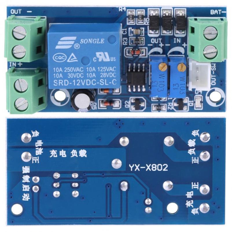 12V LED Indicator Storage Battery Protection Board Undervoltage Automatically Turn On/Off Controller Module