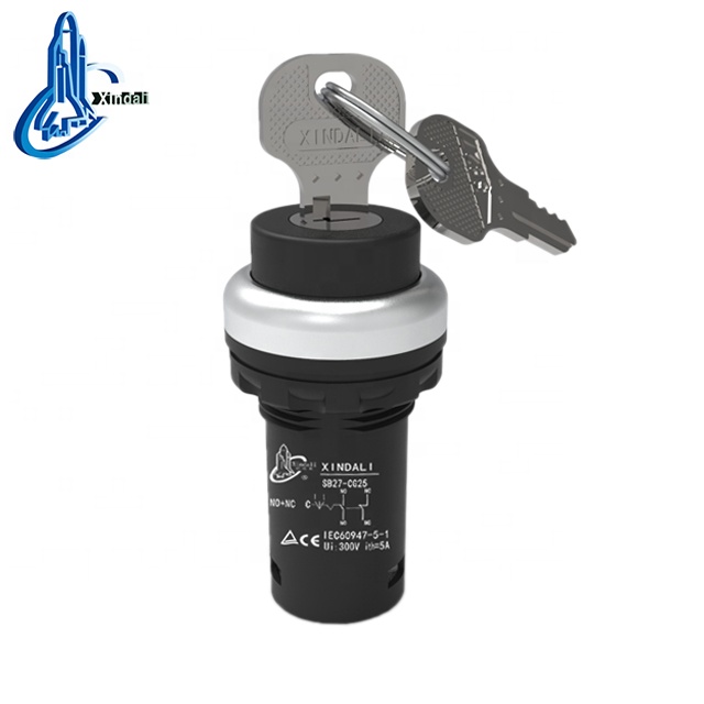 SB27-CG25 IP67 elevator button 3 positions key lock push button switch