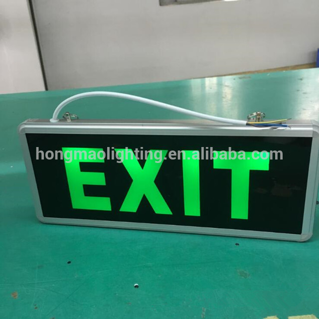 2018 indoor AC110~130v Aluminum+Glass 3W L355*W22*H145mm 3 hours Emergency Duration Exit Running Man Emergency Light