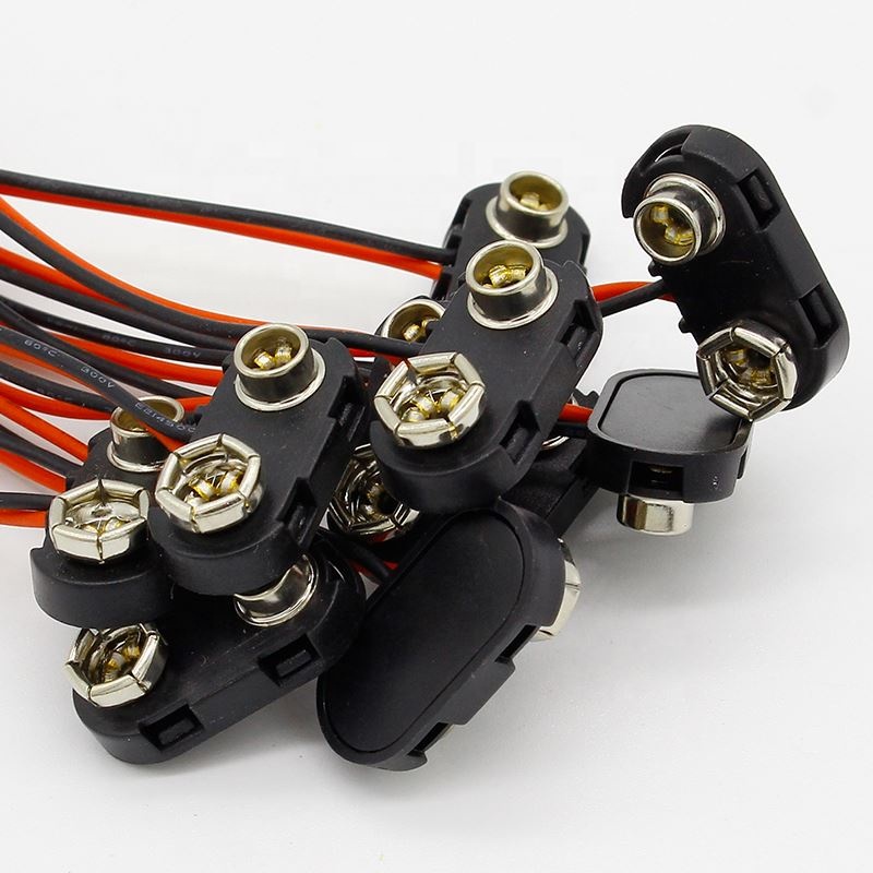9V Battery Snap Connector clip Lead Wires holder