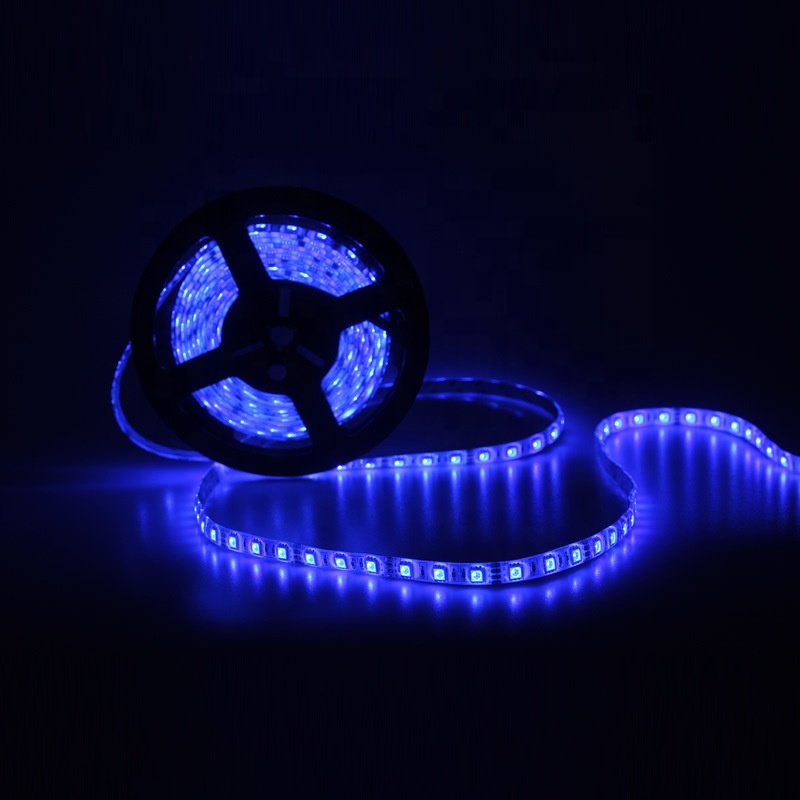 12V5050LED patch light with drip adhesive waterproof RGB seven-color highlight light bar 5M set with music controller