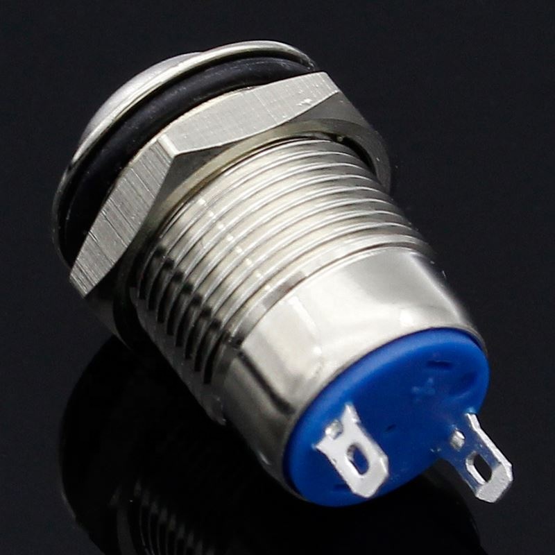12mm Waterproof Momentary High Round Metal Push Button Switch Car Start Horn Speaker Bell Automatic Reset 12mm metal switch