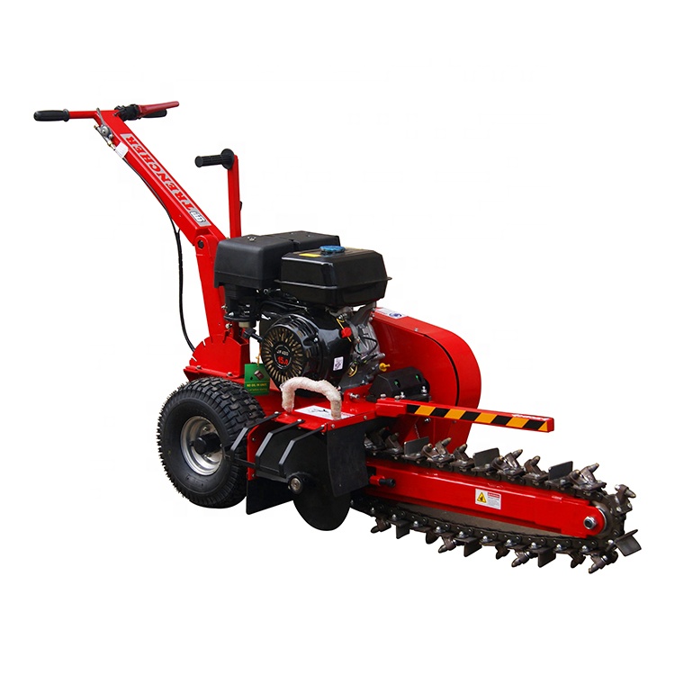Automatic rotary trencher machine trenching