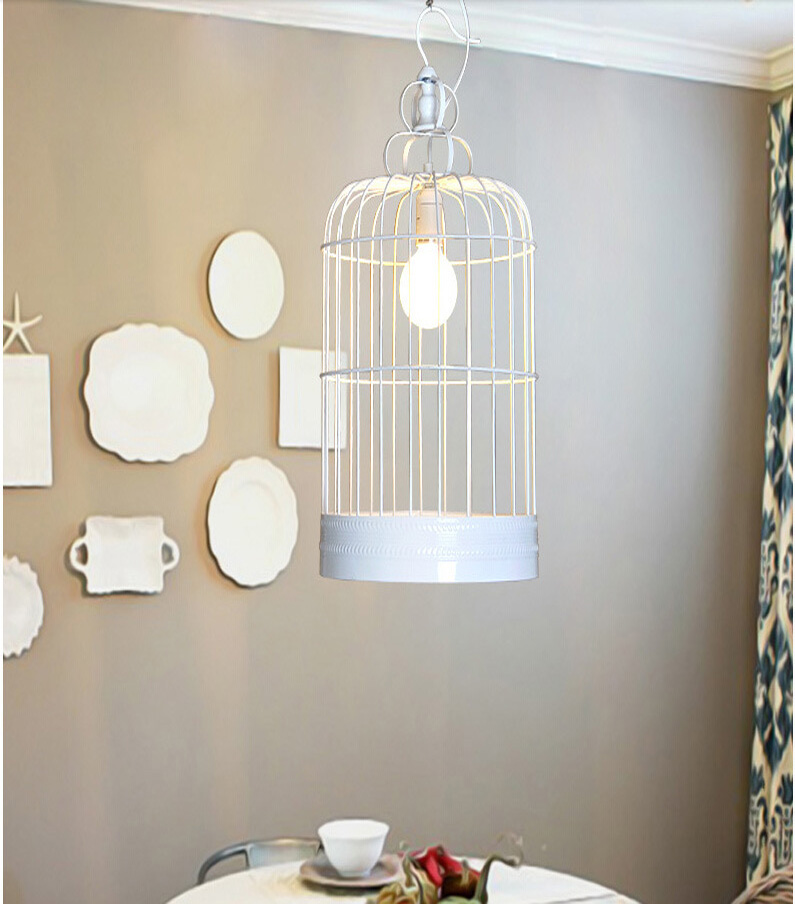 Stainless Steel Round Bird Cage Parrot Cage ceiling lamp pendant light