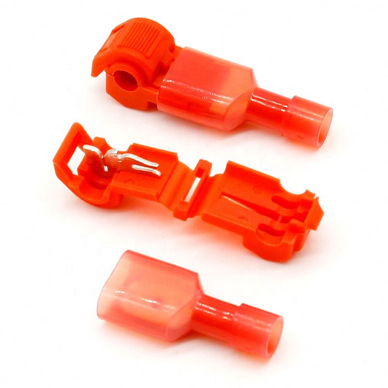 L12 Red T Type Quick Splice Crimp Terminal Wire Convenient Connector For Standard 0.5-1 Wire Line