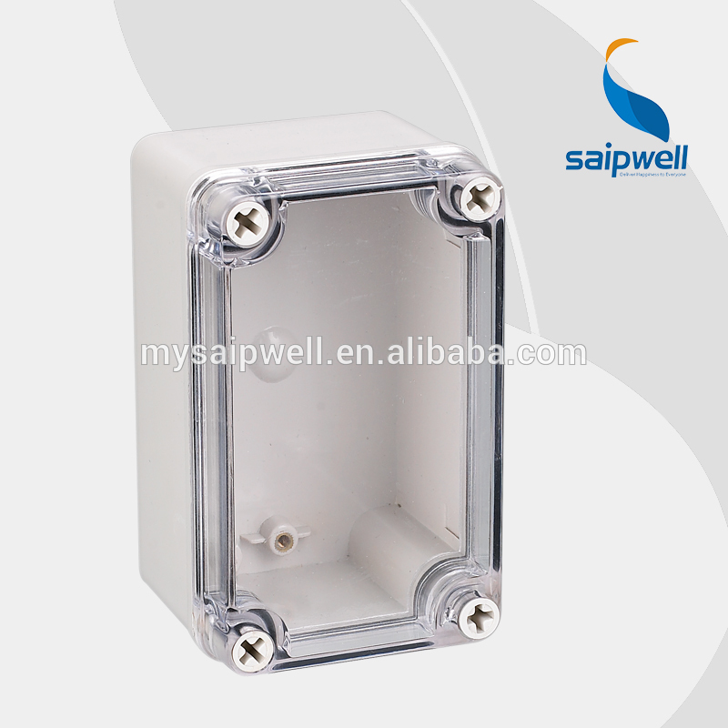 SAIPWELL High quality ABS ip67 din rail plastic enclosure with Transparent Cover 80*110*45mm