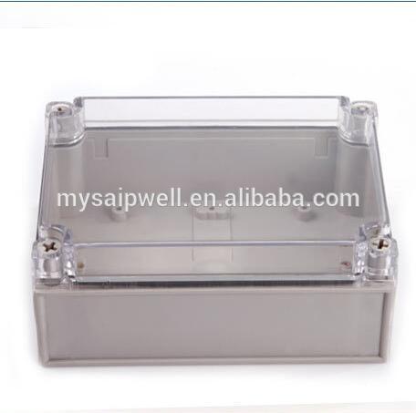 Saipwell New IP67 ABS Transparent outdoor cable junction box with CE, Rosh 125*175*100mm