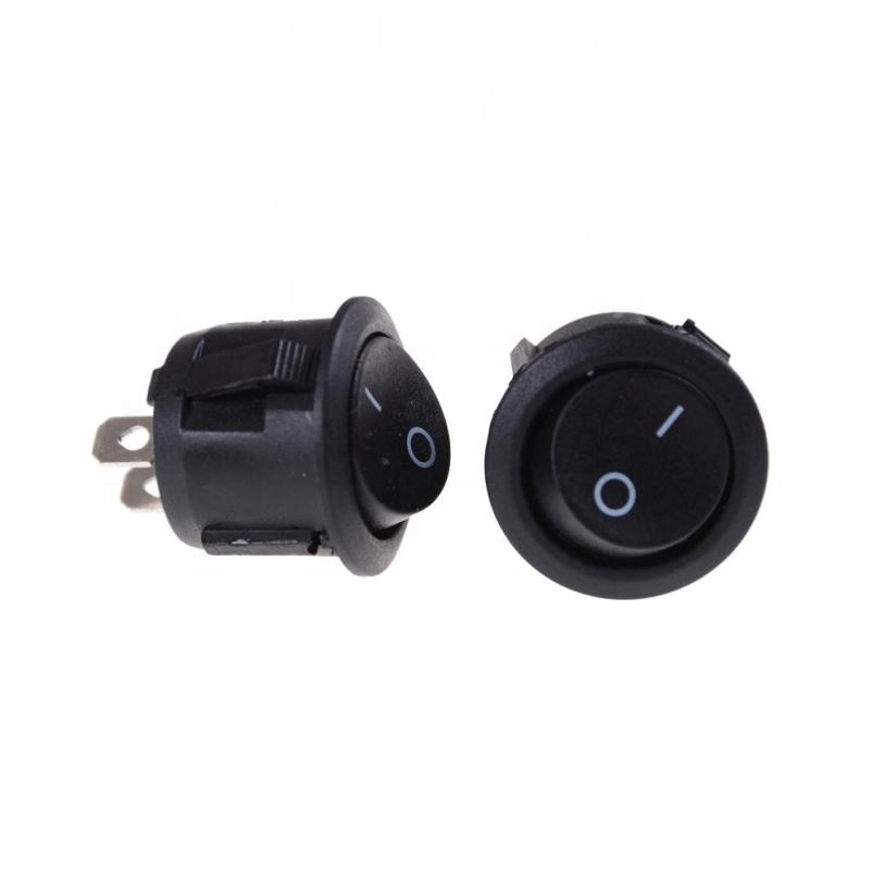 6Waterproof Cover Boat Rocker Switch Round Black KCD2 2Pin 2File Seesaw Switch 6A250V 10A125V Power Switch With Transparent