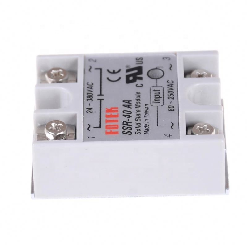 Actually Solid State Relay SSR-40AA 40A AC Control 80-250VAC TO 24-380VAC SSR 40AA H Relay Solid State Resistance Regulator