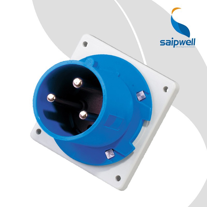 SAIPWELL Waterproof Flange Size Panel Mounted 2014 New Industrial Plug Switch Socket Outdoor Waterproof