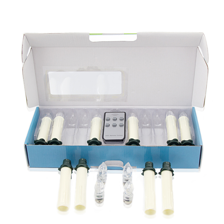 Hot sale LED Christmas decorative Taper Candles with Clip