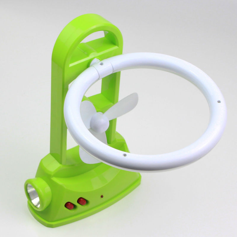 mini.design multifunction rechargeable electric emergency fan with light ,solar panel available