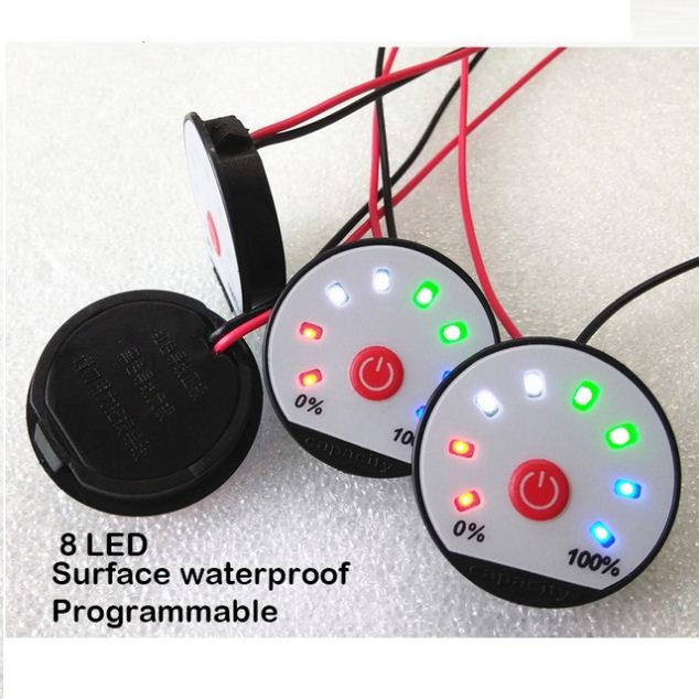 3.7V 4.2V 7.4V 12V 16.8V 24V 36V Lithium Battery Capacity Indicator 1S 2S 3S 5S 10S Power Level Meter LED Display Li-ion Tester