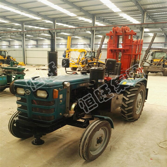 Tractor mounted pneumatic big wheels drilling rig for sale