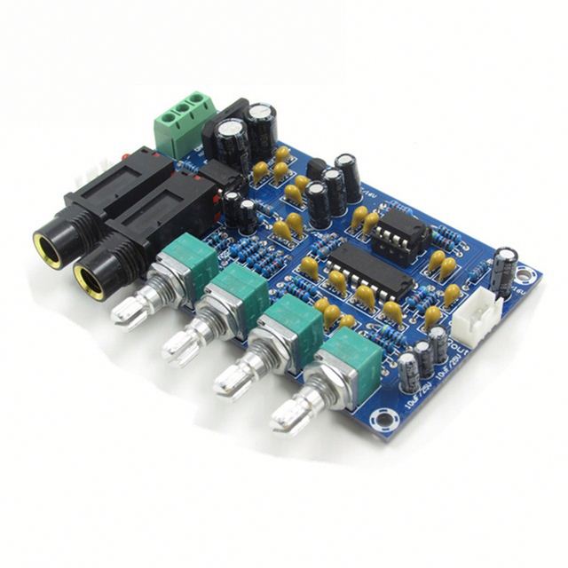 Dual Power AC 12V Microphone Amplifier Reverberation Board Digital Reverb Plate