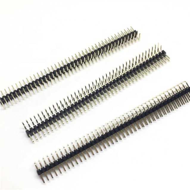 90 Degree 2.54mm 2X40P Double Row Curved Needle Pin Header Connector male header