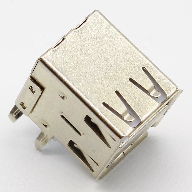 USB A Type Female Socket Connector White 2to1 Set G44 for Data Connection Interface Charging