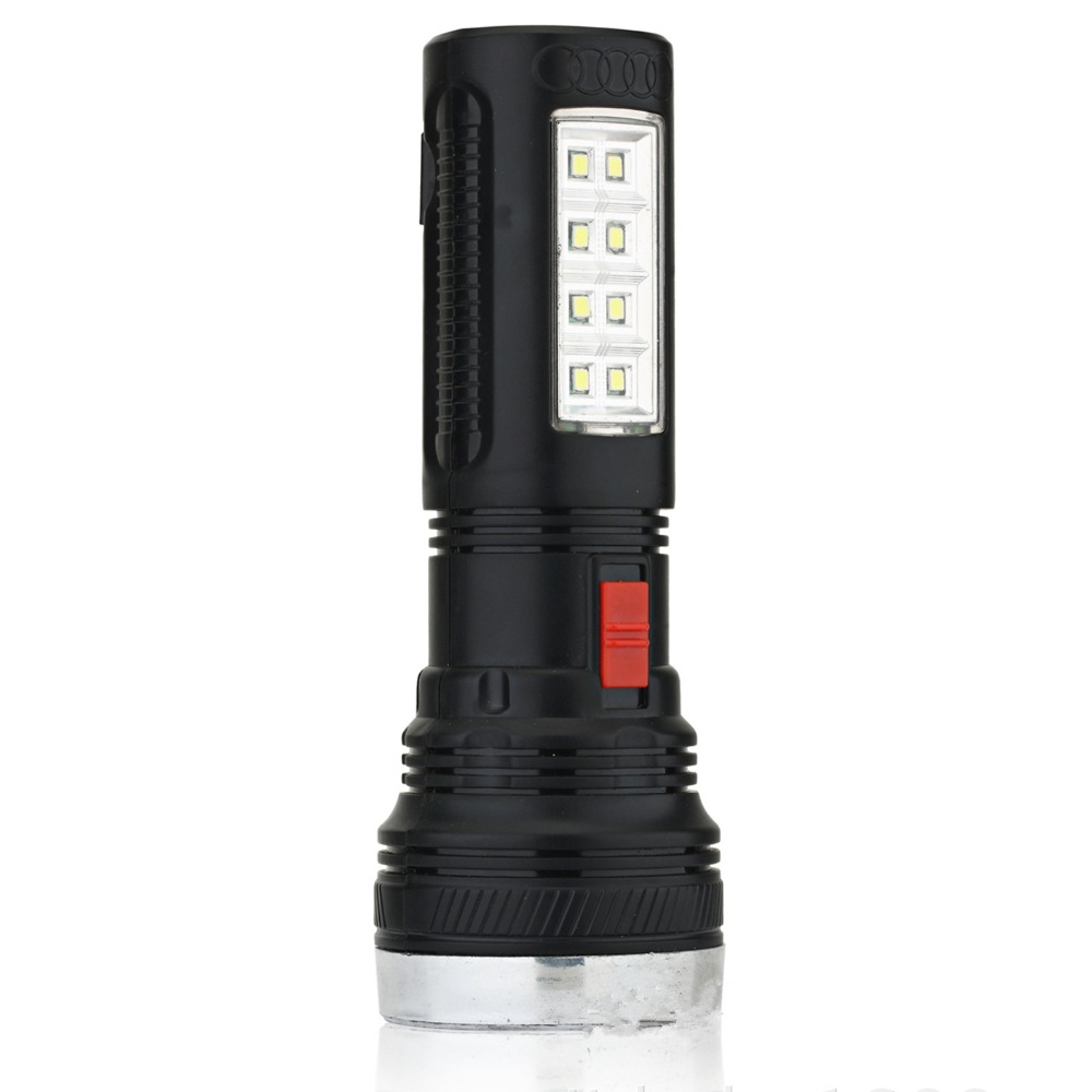 6513 Brazil hot sale 8+1SMD high brightness black led rechargeable led flashlight torch