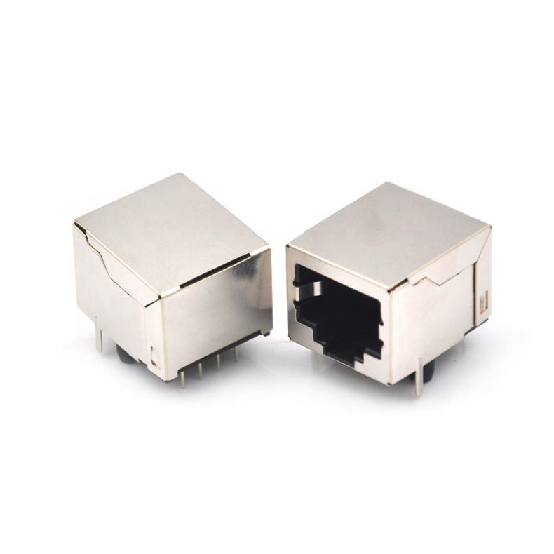 RJ45 Network Ethernet 8P 8C Female Socket Connectors 8Pin PCB Mount RJ45 8P8C Single Network Port