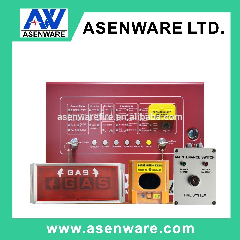 FM200 clean agent suppression system wired with fire detection device