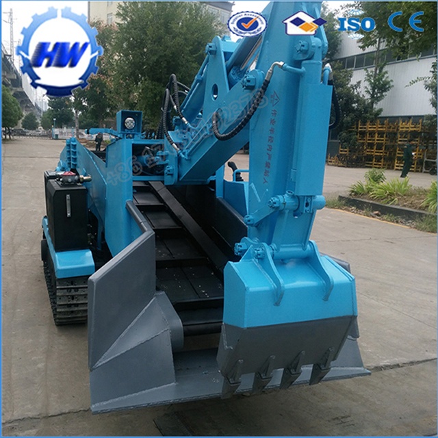 Hydraulic rock coal unloading wheel haggloader mine tunnel crawler loader