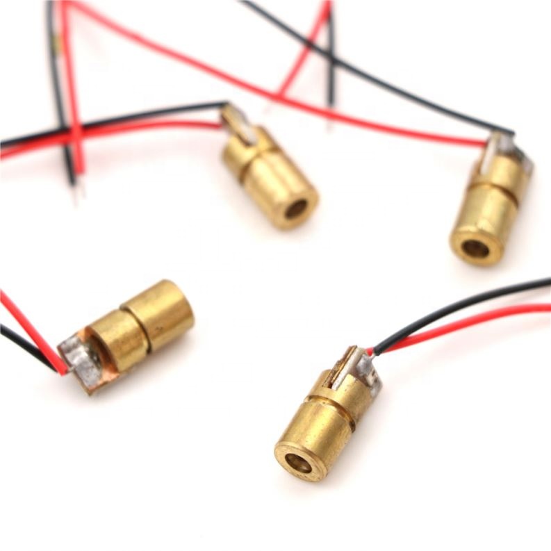 650nm 6mm 3V 5mW Laser Dot Diode Module Red Copper Head Laser Dot Diode Module Heads