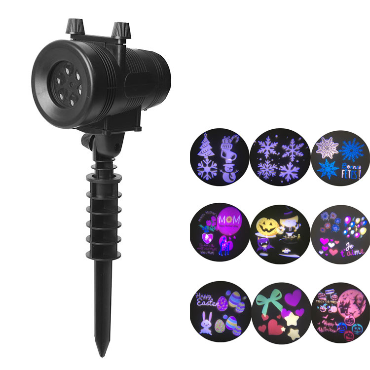 LED Christmas Halloween Snowflake Laser Projector Lights