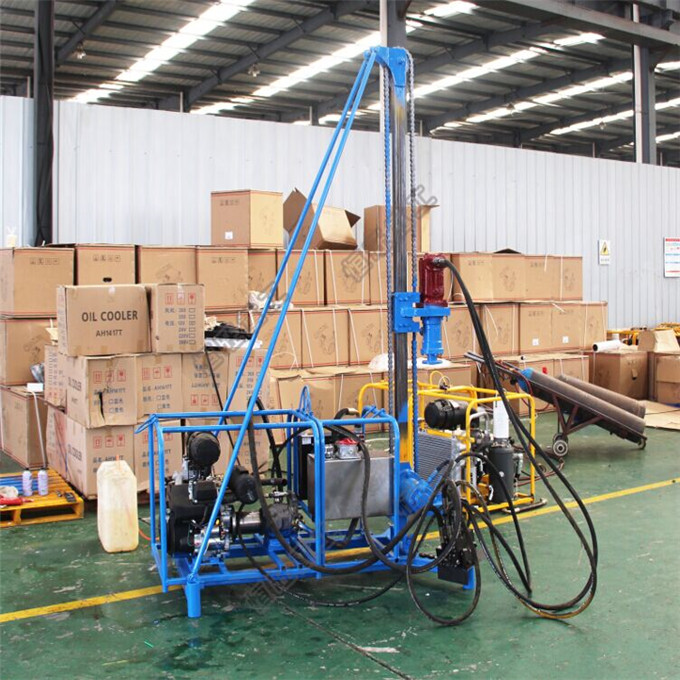 Hydraulic hard portable rock drilling machine