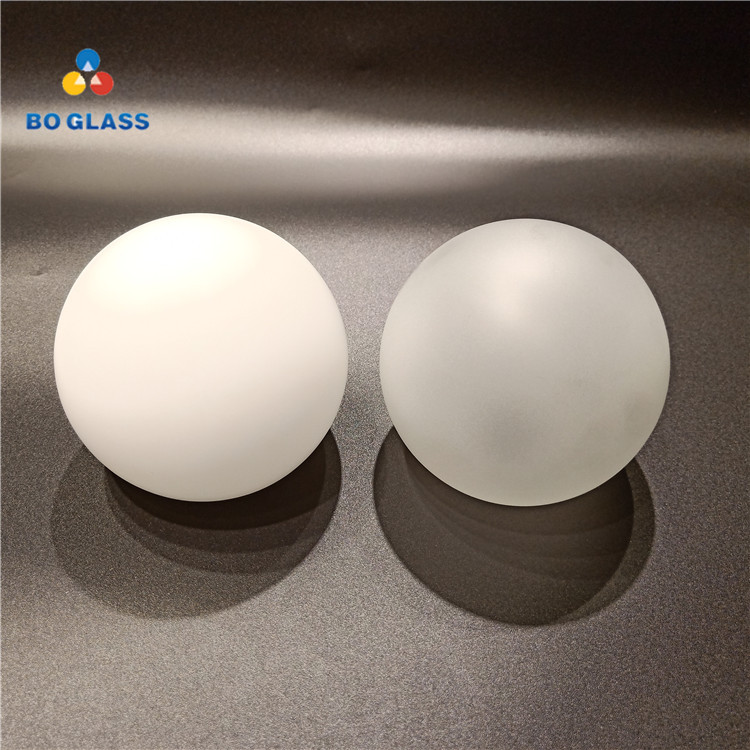 Custom Hand Blown Frosted Fused Glass Globe Pendant Lamp Shade