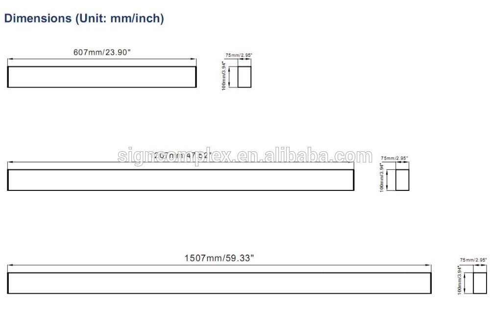 office lighting 2ft 3ft 5ft led linear light