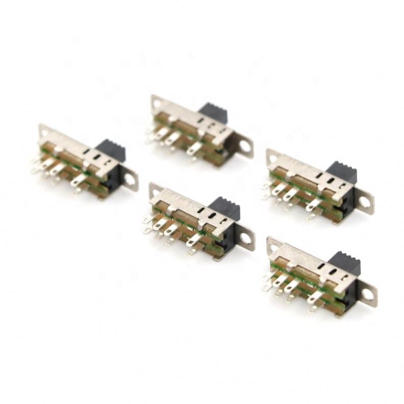 SS23E04 Double Toggle Switch Small Slide Switch 8 Pins 3 Files 2P3T DP3T Handle High 5mm Small Slide Switch