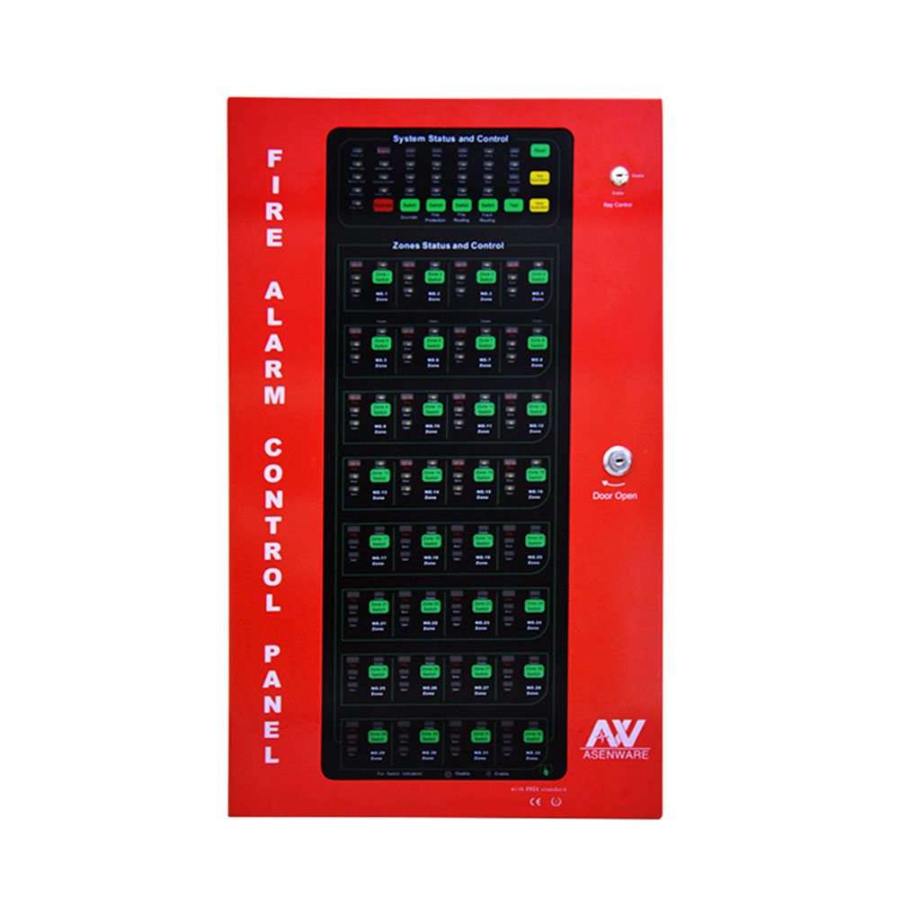 220V 4 / 8 / 16 / 32 Zone Conventional Fire Alarm Control Panel With 24V Battery Fire Alarm System For Hotels