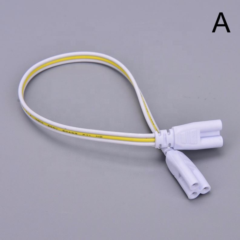 3 pin Lighting Connecting Double-end Cable Wire LED Tube Connector 30cm Two-phase Three-phase T4 T5 T8 Led Lamp